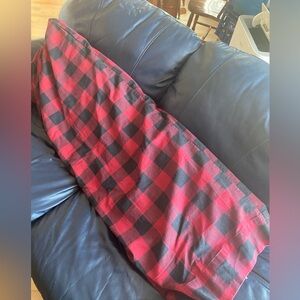 Red and Black Plaid Body Pillow & Cases (2)